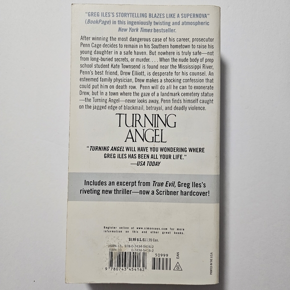 "Turning Angel" Book by Greg Iles - Paperback - Picture 2 of 3